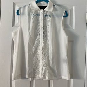 Kardashian Kollection NWT White Button-up Blouse